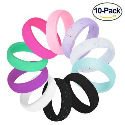 China CLASSIC Women Silicone Wedding Ring Rubber Wedding Band 2.7mm Wide 2mm Thick for sale