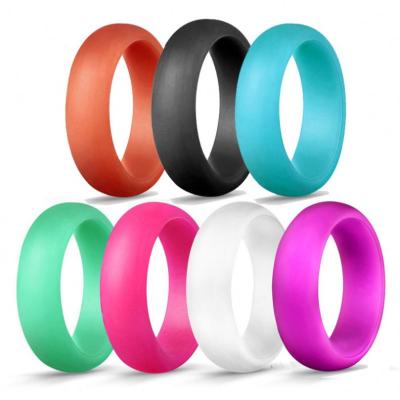 China Classic Silicone Wedding Ring Sets For Women Men Couples Christmas Amazon Gift for sale