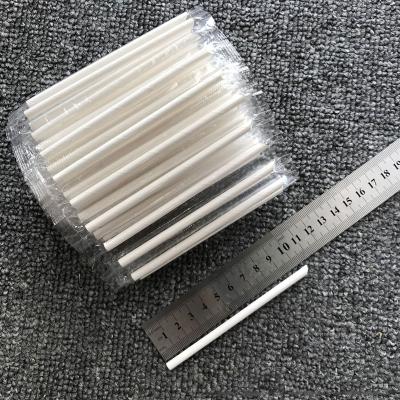 China 4mm*105mm Disposable Super Short Biodegradable Kids Paper Drinking Slim Straw For Milk Boxes With Tier Packing for sale