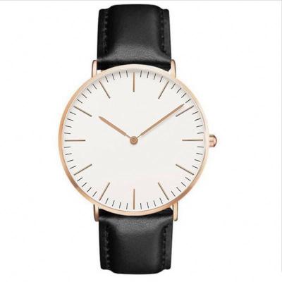 China Non Specific Popular Design Custom Mens Watch No Logo OEM Watches Leather Wristwatches Low Price for sale