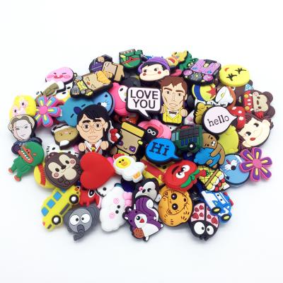 China Clog Charm Top Selling PVC Wholesale Clock Charms Custom Designer Sandals Charms and Bracelet Gifts for Kids for sale