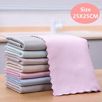 China 5/10Pcs Fish Measures Cleaning Cloth Kitchen Towel Household Items Cleaning Tools Bowl Dish Ceramic Tile Cloth Glass Rags A019 for sale