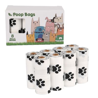 China Sustainable 12 Roll Portable Size Hanging Pet Shit Paper Bag With Dispenser , Dog With Dispenser Waste Bag for sale