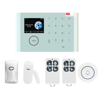 China Tuya Smart WiFi GSM Burglar Alarm Protection Wireless Home Security Home Alarm System Anti Works with Alexa Google Arm Disarm for sale