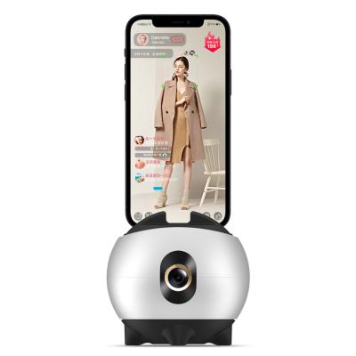 China PORTABLE 2021 360 Face Auto Rotate Tracking Live Streaming Broadcast Gimbal Universal Smart Phone Holder NO APP DropShipping for sale