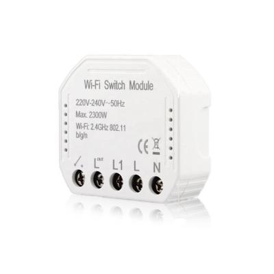 China 1 Band 46*46*18mm Radio Tuya Wifi Switch Module Support Google Alexa Voice Control Remote Control Smart Home for sale