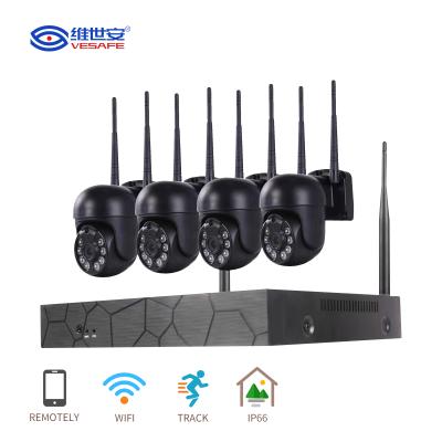 China Vesafe Indoor Outdoor Wifi Waterproof Surveillance Camera IP 3MP 360 Degree OEM System Wireless Nvr Kit Security Camera for sale