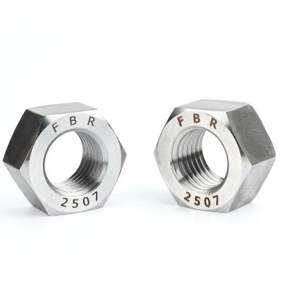 China Heavy Industry Manufacturer M30 2507 Stainless Steel Duplex Hex Nuts DIN934 GB6170 for sale