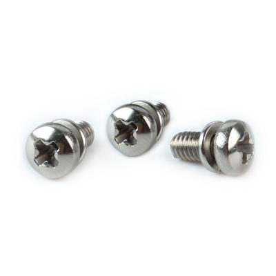 China Pan Cross Pan Head Machine Screws With Joint GB9074.3 M3x6 Stainless Steel Combination Screws for sale