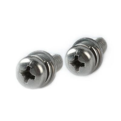 China HEX SUS304 Hex Combination Head Cross Recessed Single Joint And Spring Washer Screws M3x6 for sale