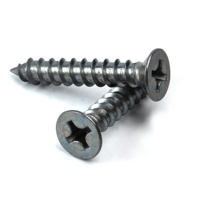 China Flat Cross Recessed Head Tapping Screws GB846 Countersunk Tapping Screws ISO DIN7050 Phillips Steel Self Tapping Screws for sale