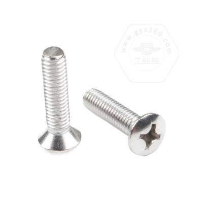 China Round Countersunk Head Machine Screws With Cross Recess GB820 GB819 Stainless Steel for sale