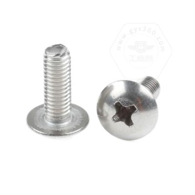 China Cross Recessed Truss Mushroom Head Machine Screws Truss Head Screws SS304 for sale