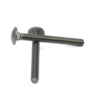 China Industry Inch Series Stainless Steel SS304 SS316 Round Head Square Neck Carriage Bolts ANSI B18.5 for sale