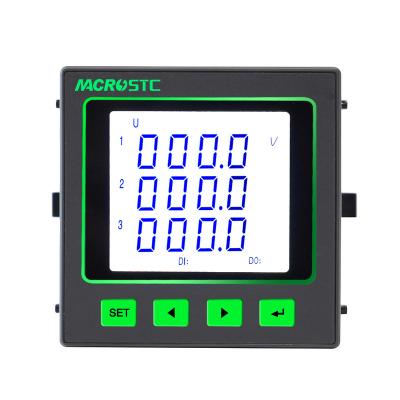 China Hot AC1A/AC5A 2023 digital multi-function panel instrument RS485 communication panel size 72*72mm LCD current-voltage display MC72H-3-ZY for sale