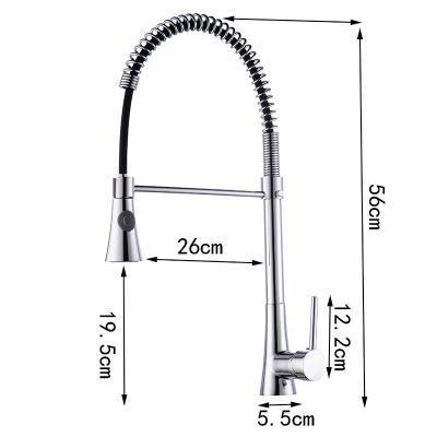 China Thermostatic Faucets HOME Kitchen Faucet With Pull Down Sprayer Spring Commercial Solid Brass Kitchen Sink Faucet for sale