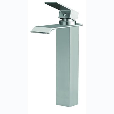 China Metered Faucets Bathroom Taps Basin Mixer For Bathroom Single Hole Stainless Steel Brushed Finish for sale