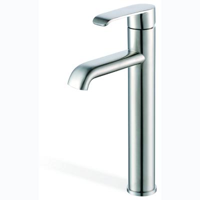 China Metered Faucets Brushed Nickel Single Hole Bathroom Sink Faucet Stainless Steel Single Handle Faucet For Wash Basin for sale