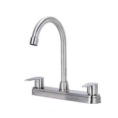 China Metered Faucets Griferia Bano 8 Inch Basin Faucet Two Handle Stainless Steel Bathroom Basin Faucet for sale