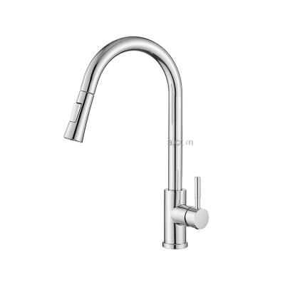 China Lead Free Thermostatic Faucets Sanitary Ware Pull Down Kitchen Sink Mixer SS 304 Stainless Steel Kitchen Faucet for sale