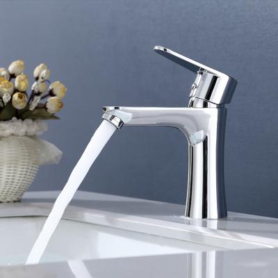 China Single Lever Metered Single Lever Basin Faucets Brass Ceramic Cartridge Spout Low Body Faucets for sale