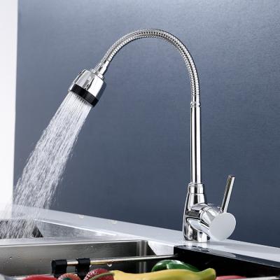 China Arbitrary Rotating Flexible Kitchen Faucets Gooseneck Kitchen Mixer Thermostatic Flexible Single Handle Flex Tap Faucet Pull Down for sale