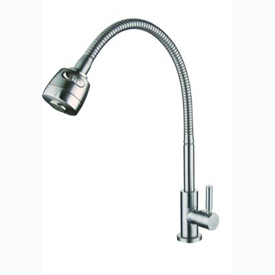 China Thermostatic Faucets SINGLE COLD FLEXIBLE MAIN VERTICAL LARGE FAUCET SS 304 KITCHEN FAUCET for sale