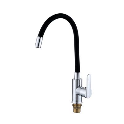 China Thermostatic Faucets Kitchen Sink Water Faucet Extendable Flexible Faucet Black With Pull Out Sprayer for sale