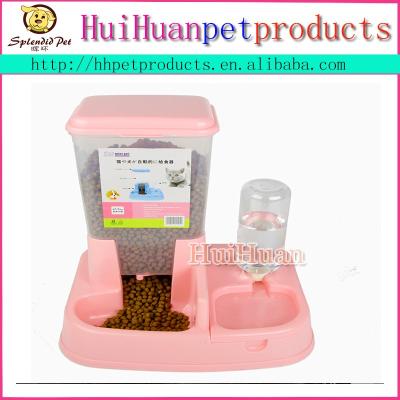 China Sustainable Eco - Friendly Dog Feeder With Drinking Bottle Dog Bowl for sale