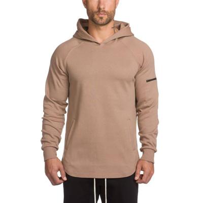 China Mens Sweatshirt Gym Fitness Workout Solid Hooded Apparel Long Sleeve Causal Pockets Custom Anti Shrink Hoodies for sale