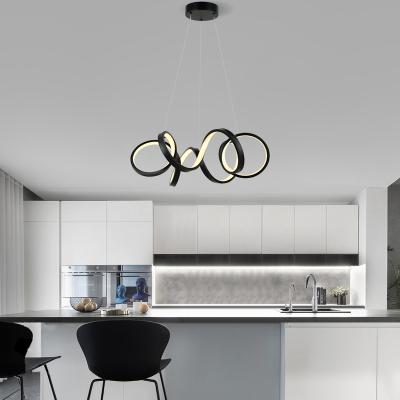 China Lighting Works Simple Hanging Modern Living Room Ceiling Decorative Chandelier Lamp LED Indoor Pendant Light for sale