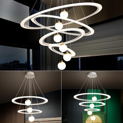 China Lighting Functions Restaurant Bedroom Art Design Nordic Acrylic Globe Pendant Light Led Chandelier for sale