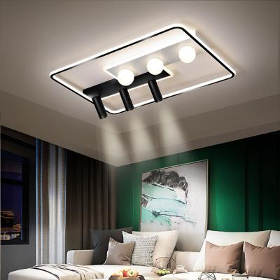 China Lighting Works Popular 2022 Indoor Acrylic Black Modern Led Ceiling Light Price Listing for sale