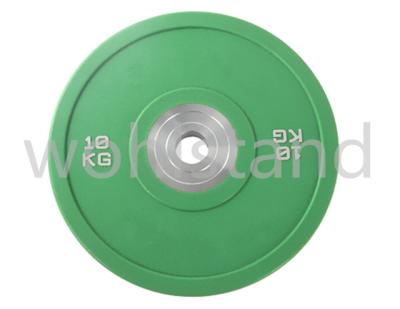 China PU+Stainless Steel PU Barbell Weight Bumper Plate for sale