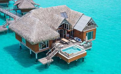 China Light Gauge Steel Framing System Resort Overwater Bungalow for rent for sale