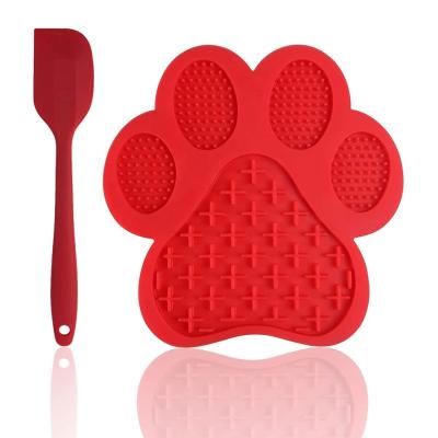 China Non-automatic Paw Silicone Dog Slow Feed Pad With Suction Lick Mat For Dogs for sale