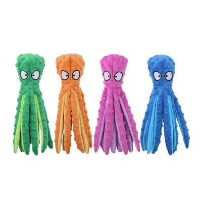 China Octopus Stocked Plush No Dog Toy Custom Dog Plush Toy Squeaky Stuff for sale