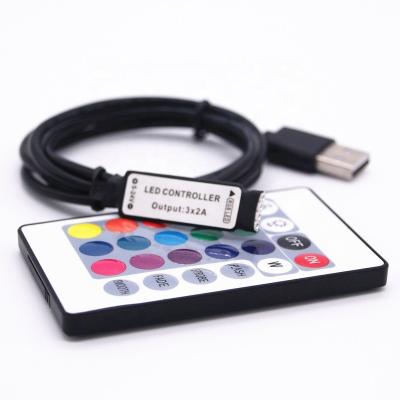 China Remote Control Lights 12V LED Controller Color Box Package 24 Keys RF RGB Strip Light Controller for sale