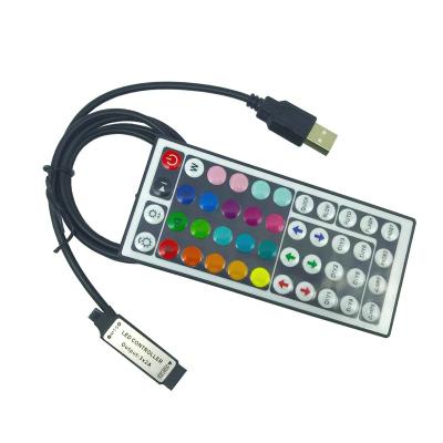 China Remote Control Lights 5V LED Controller Color Box Package 44 Keys RGB Strip Light Controller for sale