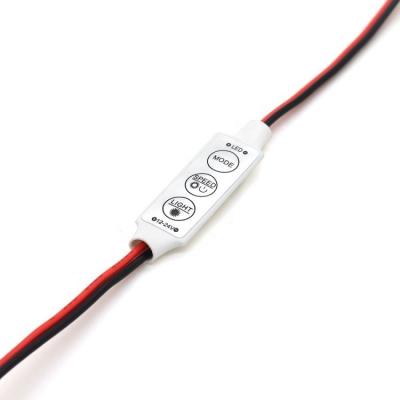 China Smart Home Control 12V LED Controller Color Box Package 24V 3 Keys RF RGB Strip Light Remote Controller for sale