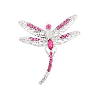 China Custom Korean Cloth Decoration Brooches Personalized Fashion Women Dragonfly With Rhinestone Brooch Women for sale