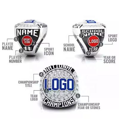 China Punk Cheap Design Your Own Custom Sports Ring Baseball Boxing Championship College Champions Rings For Different Sports for sale