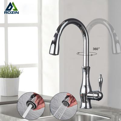 China 360 Rotation Swivel Side Spout Globe Kitchen Faucets Pull Out Crane For Kitchen 360 Rotation Single Lever Water Mixer Tap Kitchen Sink Mixer Tap for sale