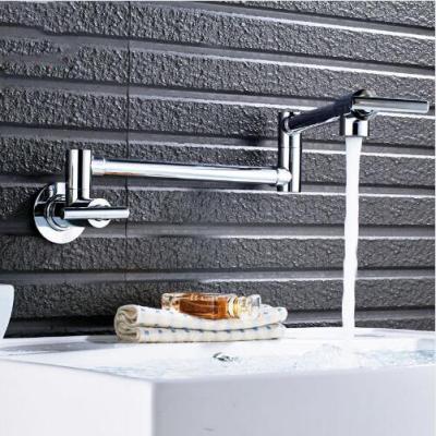 China Water Pump Shape Wall Mounted Swivel Folding Cold Water Basin Faucet Single Handle Bathroom Kitchen Retractable Rotary Water Taps for sale