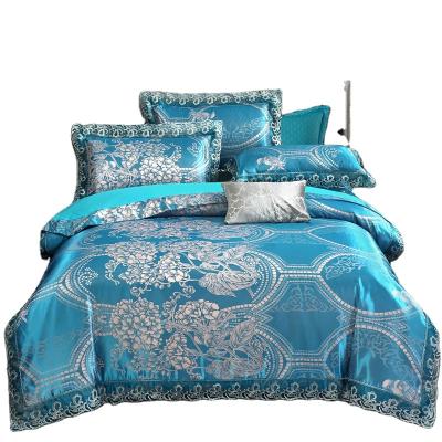 China The other factory direct wholesale lace jacquard bedding set quilt cover hotel comforter cover bed sheet duvet cover set for sale