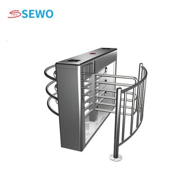 China SUS304 Half Height Turnstile Gate Semi Automatic Waist High Turnstile 45people/min for sale