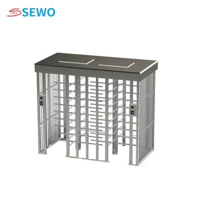 China Double Door Full Height Turnstile Semi Automatic Rotating Turnstile for sale