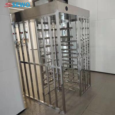 China 45people/min Baffle Gate Turnstile Full Height Door Gate Semi Automatic for sale