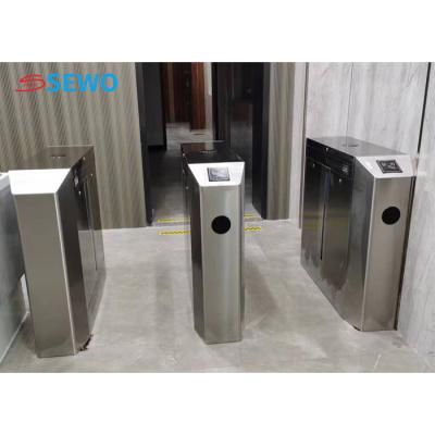 China Auto Flap Barrier Gate RFID Card Reader Fingerprint Turnstile For Access Control System for sale