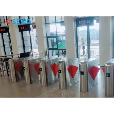 China Smart Card Readers Flap Barrier Turnstile Security Gate For Bus Station Ticket Checking for sale